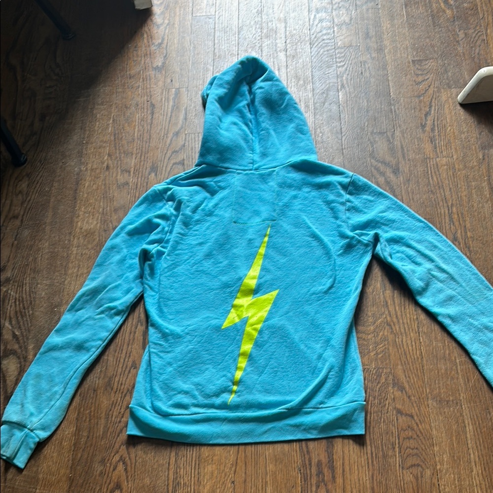 Aviator Nation Turquoise Lightning Bolt Jacket